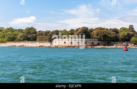 Befestigung auf einem See-Ufer in Plymouth, Großbritannien Stockfoto