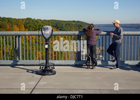 Gehweg über den Hudson river Stockfoto