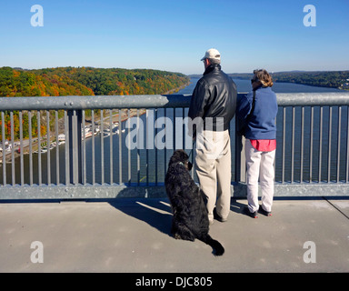 Gehweg über den Hudson river Stockfoto