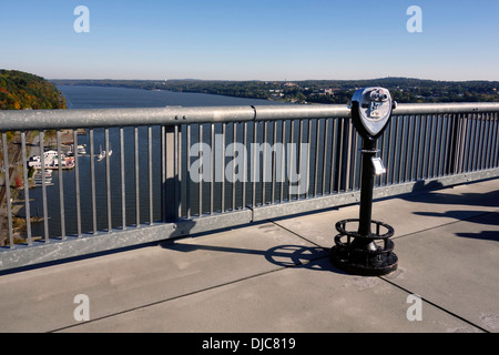 Gehweg über den Hudson river Stockfoto