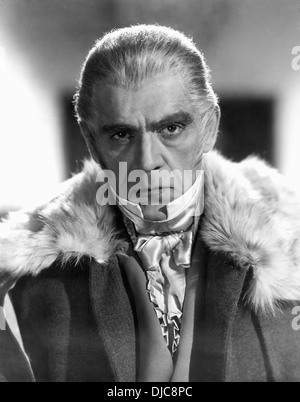 Boris Karloff am Set des Films, das Haus von Rothschild, 1934 Stockfoto