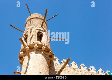 Äußere Detail der Tash Khauli, auch bekannt als Tosh Hovli, Ichan Kala, Chiwa, Usbekistan Stockfoto