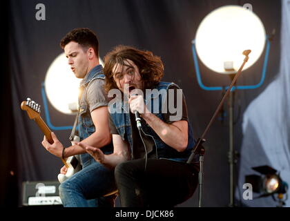 Justin Young The Vaccines Leeds Festival 2012 abgehaltenen Braham Park - Performances - Tag drei Leeds, England - 26.08.12 Stockfoto