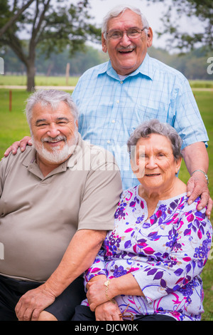 USA, Texas, Gruppenfoto der Senioren auf Wiedersehen-treffen Stockfoto