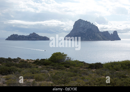 Torre es Vedra, Cala Carbo, Ibiza, Spanien Stockfoto