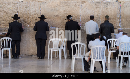 Klagemauer aka Klagemauer aka Kotel, Jerusalem, Israel Stockfoto