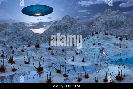 Alien Heimat Welt2. Stockfoto
