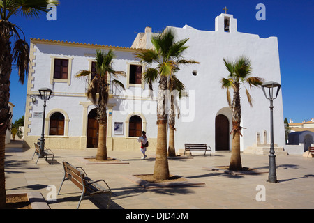 Esglesia de Sant Francesc Xavier, Sant Francesc de Formentera, Formentera, Spanien Stockfoto