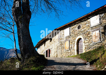 Berghütte in Val di Scalve, Alpen, Italien Stockfoto