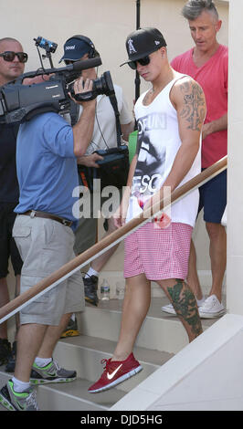 Casper Smart Jennifer Lopez feiert ihre Welttournee mit einem Auftritt bei Wet Republic im MGM Grand Resort & Casino in Las Vegas, Nevada - 18.08.12 Stockfoto