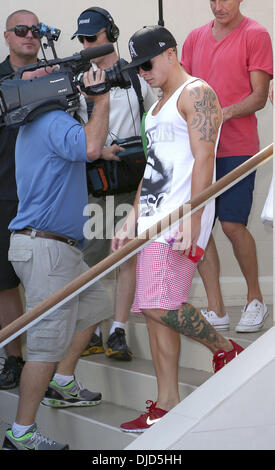 Casper Smart Jennifer Lopez feiert ihre Welttournee mit einem Auftritt bei Wet Republic im MGM Grand Resort & Casino in Las Vegas, Nevada - 18.08.12 Stockfoto