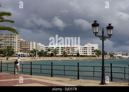 Hafen von Santa Eularia des Riu, Ibiza, Spanien Stockfoto