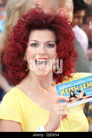 Cleo Rocos The World Premiere von Keith Lemon die Folie im Odeon West End - Ankünfte London, England - 20.08.12 festgehalten Stockfoto