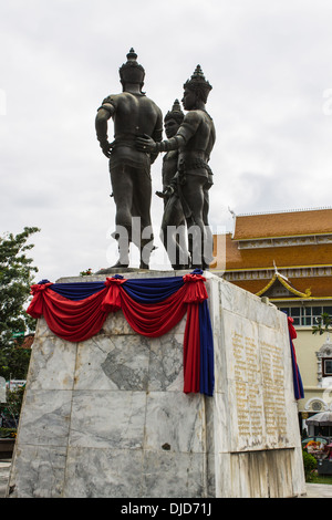 Die Heiligen drei Könige Monument, Chiang Mai Stockfoto