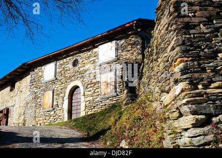 Berghütte in Val di Scalve, Alpen, Italien Stockfoto