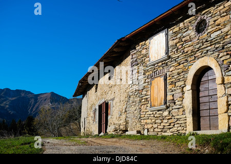 Berghütte in Val di Scalve, Alpen, Italien Stockfoto