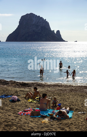 Torre es Vedra, Cala Carbo, Ibiza, Spanien Stockfoto