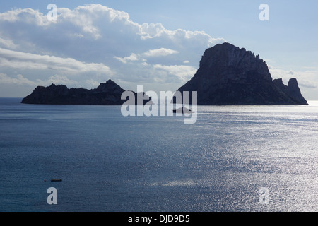 Torre es Vedra, Cala Carbo, Ibiza, Spanien Stockfoto