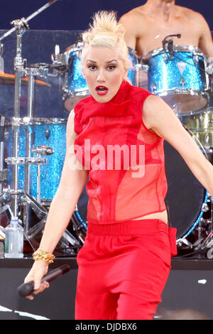 Gwen Stefani No Doubt tritt im Central Park im Rahmen von Good Morning America Summer Concert Series New York City, USA - 27.07.12 Stockfoto