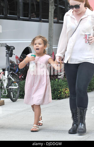 Honor Marie Warren sieht unterwegs in Soho New York City, USA - 29.07.12 Stockfoto