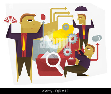 Teamarbeit-Illustration Stockfoto