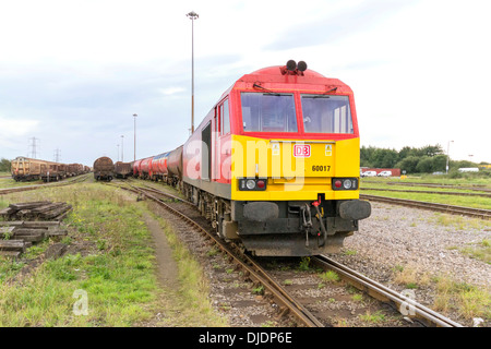 Güterzug auf dem Hof, Wales, Vereinigtes Königreich, Europa Stockfoto