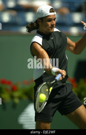 17. März 2004; Indische Brunnen, Kalifornien, USA; TOMMY HAAS in Indian Wells, CA - Pacific Life Open Tennis - ATP - 17. März 2004. Stockfoto
