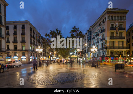 Plaza De La Boqueria, Ramblas, Miro, Barcelona, Spanien Stockfoto