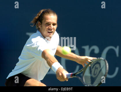 18. Juli 2004; Los Angeles, Kalifornien, USA; TOMMY HAAS Niederlagen Fellow deutschen Nicolas Kiefer (7: 6, 8-6, 6: 4) in den 80.000 Mercedes Benz Cup-Finale an der UCLA-Tennis-Stadion statt. Stockfoto