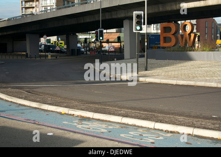 Zyklus Superhighway CS2 Bogen Kreisverkehr, East London Stockfoto