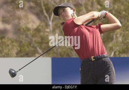 17. Oktober 2004; Palm Desert, Kalifornien, USA; Amateur MICHELLE WIE Abschlag bei der Samsung-Weltmeisterschaft. Stockfoto