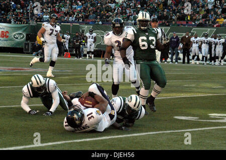 14. November 2004; New York, NY, USA; NFL Football - NY Jets Vs Baltimore Ravens auf riesigen Stadion in New York City. Raben, gewann das Spiel mit 20-17 Stockfoto