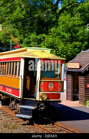 Manx Electric Railway, Dhoon Glen Station, Glen Dhoon, Isle Of Man Stockfoto