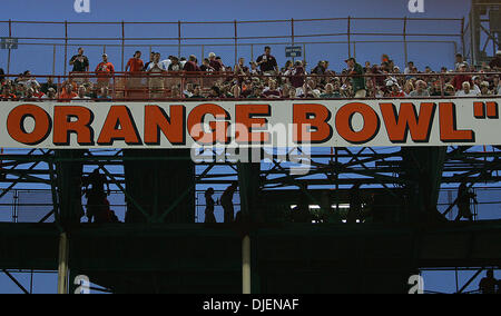 Sep 20, 2007 - Miami, FL, USA - erste Hälfte an Universität von Miami Hurricanes in College-Fußball-Action gegen die Texas A & M Aggies in der Orange Bowl in Miami. Dies wird die letzte Saison für UM beim Orange Bowl sein. Fotografiert heute Donnerstag, 20. September 2007.  (Kredit-Bild: © Thomas Cordy/Palm Beach Post/ZUMA Press) Einschränkungen: USA Tabloid Rechte heraus! Stockfoto