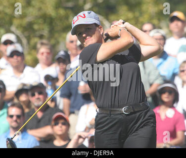 7. Oktober 2007 ist - Blackhawk, CA, USA - LPGA Golfspieler Lorie Kane von Kanada Abschlag aus während Thet Longs Drugs Challenge im Blackhawk Country Club in Blackhawk, Calif., Sonntag, 7. Oktober 2007. (Kredit-Bild: © Jay Solmonson/Contra Costa Times / ZUMA Press) Stockfoto