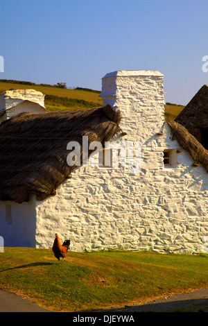 Traditionelles Haus, Cregneash, Isle Of Man Stockfoto