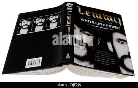 Lemmys Autobiographie White Line Fever Stockfoto