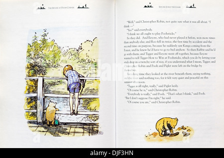 Die wunderschöne EH Shepard illustrierte Version von Winnie The Pooh von AA Milne Stockfoto