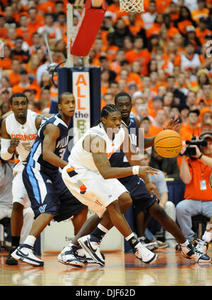 19. Januar 2008 - besiegte Villanova Universität Syracuse University 81-71 in einem Big East College Basketball Matchup an den Carrier Dome in Syracuse, New York. Syrakus vorwärts Paul Harris in Aktion gegen Villanova. (Kredit-Bild: © Alan Schwartz/Cal-Sport-Medien) Stockfoto