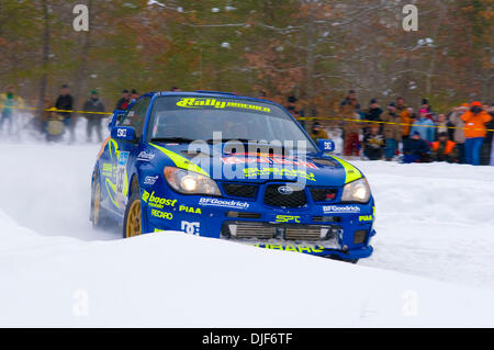 26. Januar 2008 - Atlanta, Michigan, USA - 2008-Rallye Amerika Sno Drift rally Rennen in Atlanta Michigan. (Kredit-Bild: © David Bailey/ZUMA Press) Stockfoto