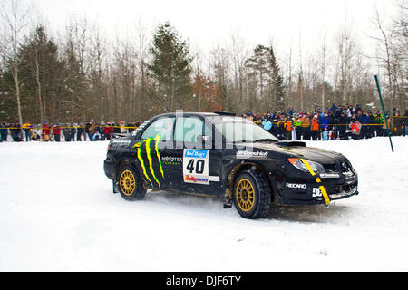 26. Januar 2008 - Atlanta, Michigan, USA - 2008-Rallye Amerika Sno Drift rally Rennen in Atlanta Michigan. (Kredit-Bild: © David Bailey/ZUMA Press) Stockfoto