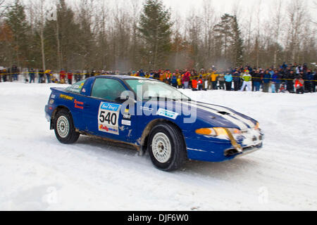 26. Januar 2008 - Atlanta, Michigan, USA - 2008-Rallye Amerika Sno Drift rally Rennen in Atlanta Michigan. (Kredit-Bild: © David Bailey/ZUMA Press) Stockfoto