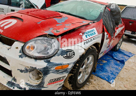 26. Januar 2008 - Atlanta, Michigan, USA - 2008-Rallye Amerika Sno Drift rally Rennen in Atlanta Michigan. (Kredit-Bild: © David Bailey/ZUMA Press) Stockfoto