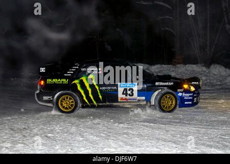 26. Januar 2008 - Atlanta, Michigan, USA - 2008-Rallye Amerika Sno Drift rally Rennen in Atlanta Michigan. (Kredit-Bild: © David Bailey/ZUMA Press) Stockfoto