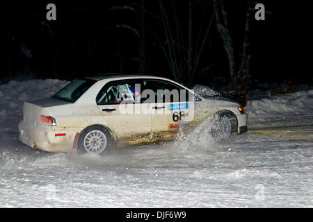 26. Januar 2008 - Atlanta, Michigan, USA - 2008-Rallye Amerika Sno Drift rally Rennen in Atlanta Michigan. (Kredit-Bild: © David Bailey/ZUMA Press) Stockfoto
