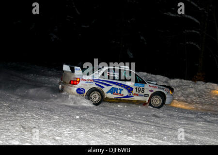 26. Januar 2008 - Atlanta, Michigan, USA - 2008-Rallye Amerika Sno Drift rally Rennen in Atlanta Michigan. (Kredit-Bild: © David Bailey/ZUMA Press) Stockfoto