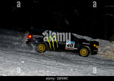 26. Januar 2008 - Atlanta, Michigan, USA - 2008-Rallye Amerika Sno Drift rally Rennen in Atlanta Michigan. (Kredit-Bild: © David Bailey/ZUMA Press) Stockfoto