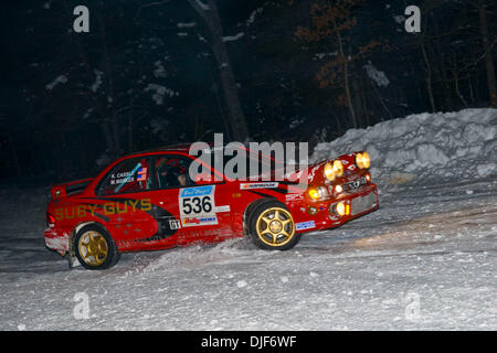 26. Januar 2008 - Atlanta, Michigan, USA - 2008-Rallye Amerika Sno Drift rally Rennen in Atlanta Michigan. (Kredit-Bild: © David Bailey/ZUMA Press) Stockfoto