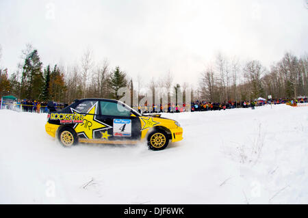 26. Januar 2008 - Atlanta, Michigan, USA - Amerika Sno Drift Rally Rallye-Atlant, Michigan. (Kredit-Bild: © David Bailey/ZUMA Press) Stockfoto