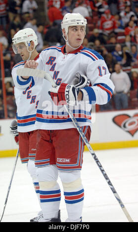 29. Januar 2008 - Raleigh, North Carolina, USA - New York Rangers (17) BRANDON DUBINSKY. Die Carolina Hurricanes besiegten die New York Rangers mit einem Endstand von 3: 1 im RBC Center in Raleigh. (Kredit-Bild: © Jason Moore/ZUMA Press) Stockfoto